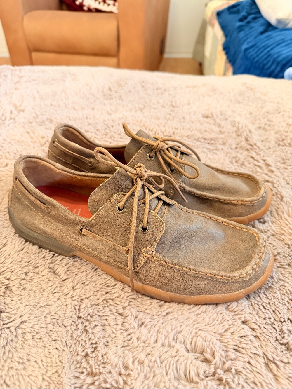 Twisted X Women's Leather Moccasins Boat Shoes